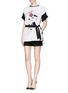 Figure View - Click To Enlarge - VICTORIA, VICTORIA BECKHAM - Geometric print crepe layer playsuit