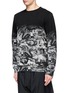 Front View - Click To Enlarge - MARCELO BURLON - Snake print cotton terry sweatshirt