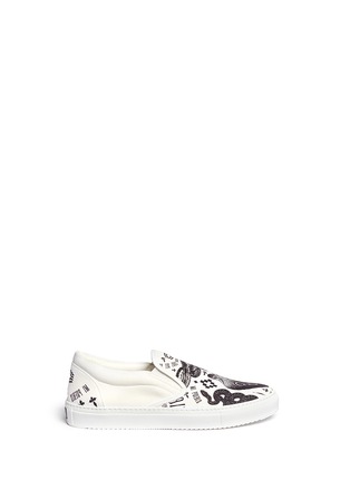 Main View - Click To Enlarge - MARCELO BURLON - 'Patagonian' snake and graphic print skate slip-ons