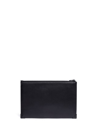Back View - Click To Enlarge - ALEXANDER WANG - Prisma mesh-pattern emboss leather pouch