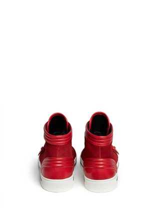 Back View - Click To Enlarge - MARC BY MARC JACOBS - Suede leather zip sneakers 
