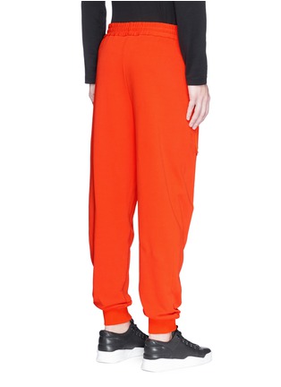 Back View - Click To Enlarge - FENG CHEN WANG - 'WHY' padded appliqué drawstring pocket sweatpants