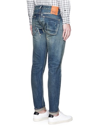 Back View - Click To Enlarge - DENHAM - 'Razor' slim fit distressed jeans