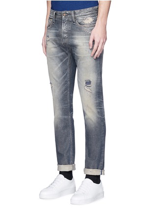 Front View - Click To Enlarge - DENHAM - 'Razor' slim fit Candiani selvedge jeans