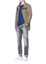 Figure View - Click To Enlarge - DENHAM - 'Razor' slim fit Candiani selvedge jeans