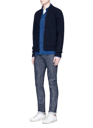 Figure View - Click To Enlarge - DENHAM - 'Viss' slim fit selvedge jeans
