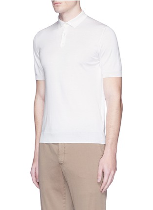 Front View - Click To Enlarge - LARDINI - Cotton knit polo shirt