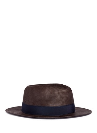 Main View - Click To Enlarge - LARDINI - Floral pin band paper straw hat