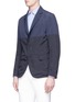 Detail View - Click To Enlarge - LARDINI - Reversible wool blend jersey soft blazer