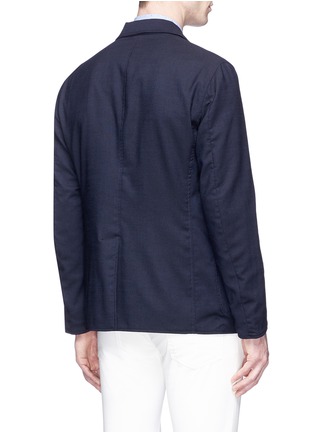 Back View - Click To Enlarge - LARDINI - Reversible wool blend jersey soft blazer