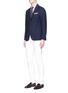 Figure View - Click To Enlarge - LARDINI - Reversible wool blend jersey soft blazer