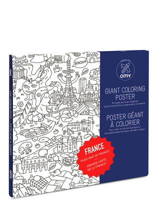 Main View - Click To Enlarge - OMY - Giant Colouring Poster — France