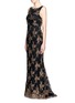 Front View - Click To Enlarge - ALICE & OLIVIA - Katrina sleeveless keyhole open back long gown