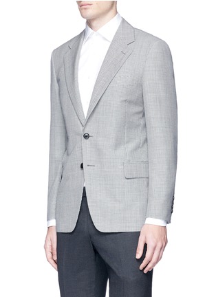 Front View - Click To Enlarge - TOMORROWLAND - Houndstooth mohair-wool blazer