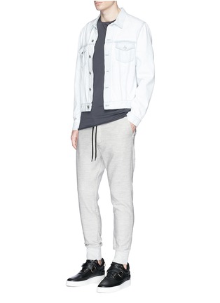 Figure View - Click To Enlarge - BASSIKE - Cotton twill track pants
