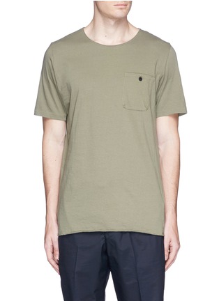 Main View - Click To Enlarge - BASSIKE - Patch pocket organic cotton T-shirt