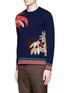 Front View - Click To Enlarge - VALENTINO GARAVANI - Cuban floral intarsia cashmere sweater
