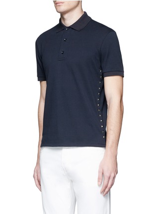 Front View - Click To Enlarge - VALENTINO GARAVANI - 'Rockstud Untitled 16' polo shirt