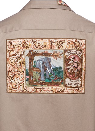Detail View - Click To Enlarge - VALENTINO GARAVANI - Embellished patch cotton Cuban shirt