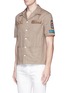 Front View - Click To Enlarge - VALENTINO GARAVANI - Embellished patch cotton Cuban shirt