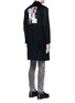 Back View - Click To Enlarge - STUDIO SEVEN - Collage print wool blend coat