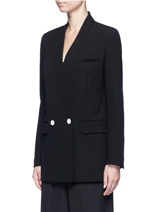 Front View - Click To Enlarge - HELMUT LANG - Double breasted technical suiting blazer