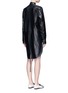 Back View - Click To Enlarge - HELMUT LANG - Lambskin leather shirt dress
