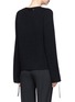Back View - Click To Enlarge - HELMUT LANG - Lace up sleeve wool-cashmere sweater