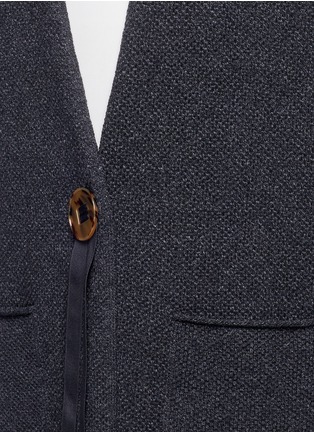 Detail View - Click To Enlarge - HELMUT LANG - Button ribbon wool-cashmere cardigan