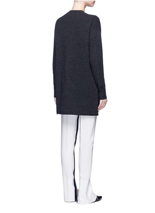 Back View - Click To Enlarge - HELMUT LANG - Button ribbon wool-cashmere cardigan