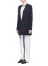 Front View - Click To Enlarge - HELMUT LANG - Button ribbon wool-cashmere cardigan