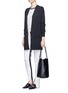 Figure View - Click To Enlarge - HELMUT LANG - Button ribbon wool-cashmere cardigan