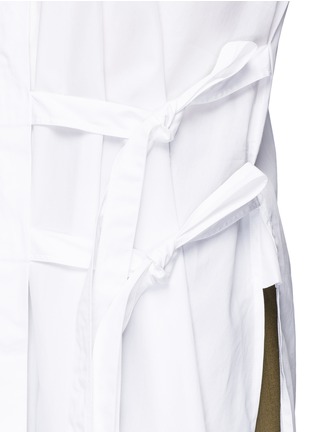 Detail View - Click To Enlarge - HELMUT LANG - Tie side cotton poplin shirt