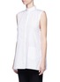 Front View - Click To Enlarge - HELMUT LANG - Self-tie apron back cotton poplin shirt