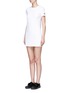 Front View - Click To Enlarge - HELMUT LANG - Cutout sleeve neoprene dress