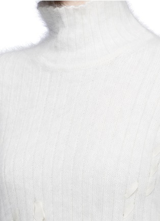 Detail View - Click To Enlarge - HELMUT LANG - Ribbon embroidery angora blend sweater