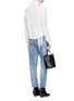 Figure View - Click To Enlarge - HELMUT LANG - Ribbon embroidery angora blend sweater