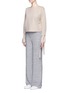 Front View - Click To Enlarge - HELMUT LANG - Sleeve tie wool knit top