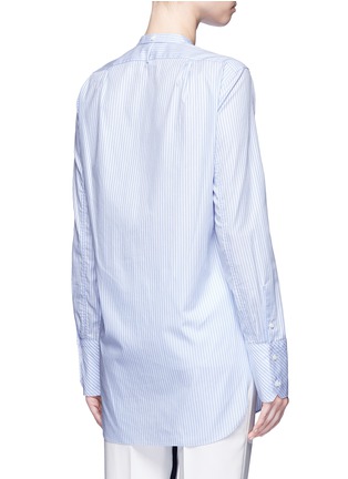 Back View - Click To Enlarge - HELMUT LANG - 'Oxford Tuxedo' stripe bib front cotton shirt