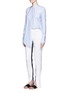 Figure View - Click To Enlarge - HELMUT LANG - 'Oxford Tuxedo' stripe bib front cotton shirt