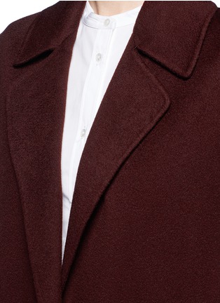 Detail View - Click To Enlarge - HELMUT LANG - Oversized pocket felted wool-cashmere long vest