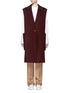 Main View - Click To Enlarge - HELMUT LANG - Oversized pocket felted wool-cashmere long vest