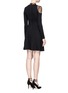 Back View - Click To Enlarge - ALICE & OLIVIA - Candice' lace insert jersey dress