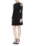 Figure View - Click To Enlarge - ALICE & OLIVIA - Candice' lace insert jersey dress