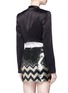 Back View - Click To Enlarge - ALICE & OLIVIA - 'Londyn' open front cropped satin jacket