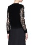 Back View - Click To Enlarge - ALICE & OLIVIA - 'Jesse' floral guipure lace wool sweater