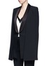 Front View - Click To Enlarge - ALICE & OLIVIA - 'Merrie' satin lapel cape vest