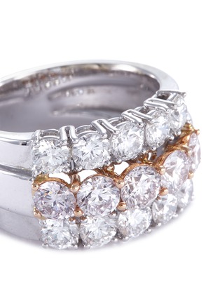 Detail View - Click To Enlarge - LC COLLECTION JEWELLERY - Diamond 18k gold ring and earrings set