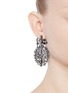 Figure View - Click To Enlarge - ANABELA CHAN - 'Mirage' diamond 18k black gold plated silver drop earrings