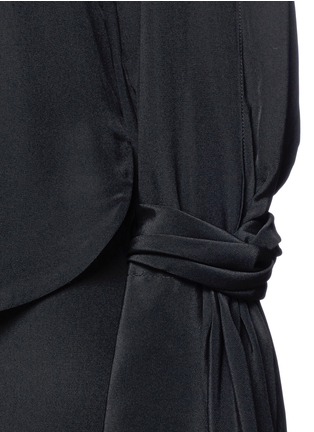 Detail View - Click To Enlarge - 3.1 PHILLIP LIM - Double layer sleeve tie silk dress
